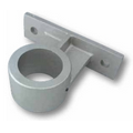 Satin Silver Cast Aluminum Mounting Bracket for 2 3/8" Diameter Pole